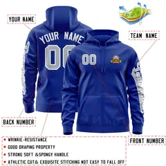 Royal Gray Classic Full-Zip Varsity Letterman Jacket Hoodie 4