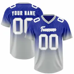 Royal Gray Gradient Authentic Outdoor Football Jersey 1