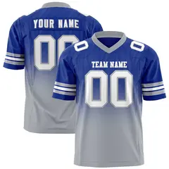 Royal Gray Gradient Outdoor Flag Football Jersey 1