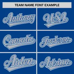 Royal Gray Half Stripe Authentic Baseball Jersey 3