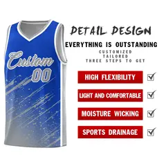 Royal Gray Splash Basketball Uniforms for Training 2
