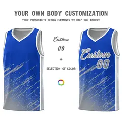 Royal Gray Splash Basketball Uniforms for Training 3
