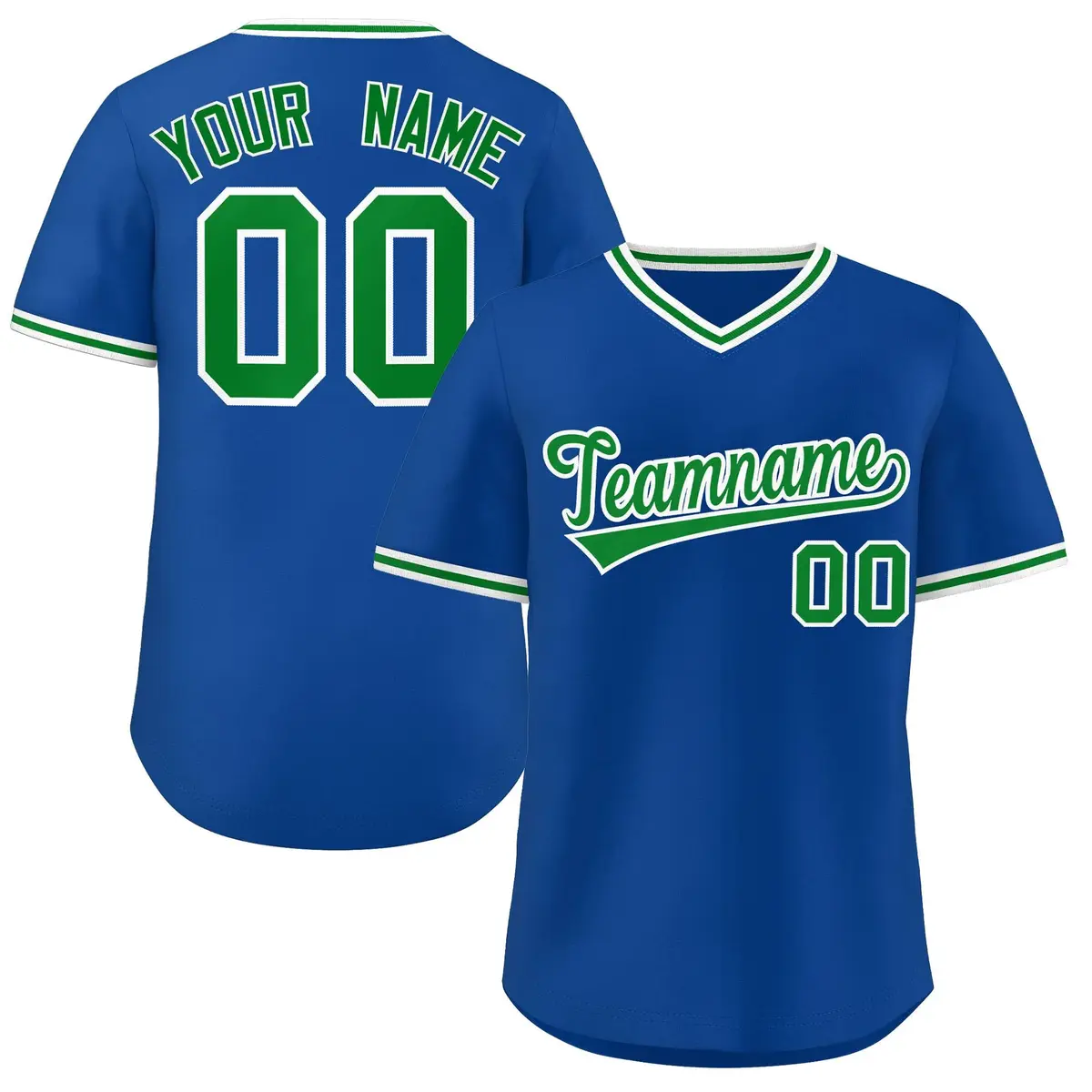 Royal Green Authentic Pullover Baseball Jersey