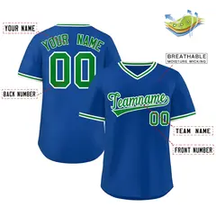 Royal Green Authentic Pullover Baseball Jersey 2