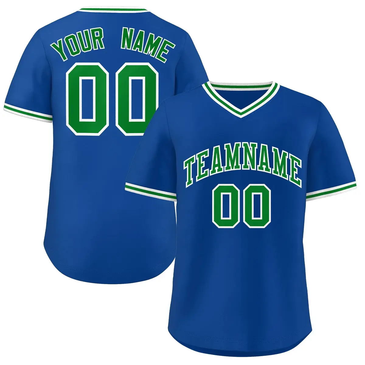 Royal Green Classic Authentic Pullover Baseball Jersey