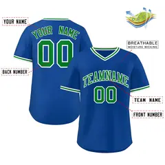Royal Green Classic Authentic Pullover Baseball Jersey 2