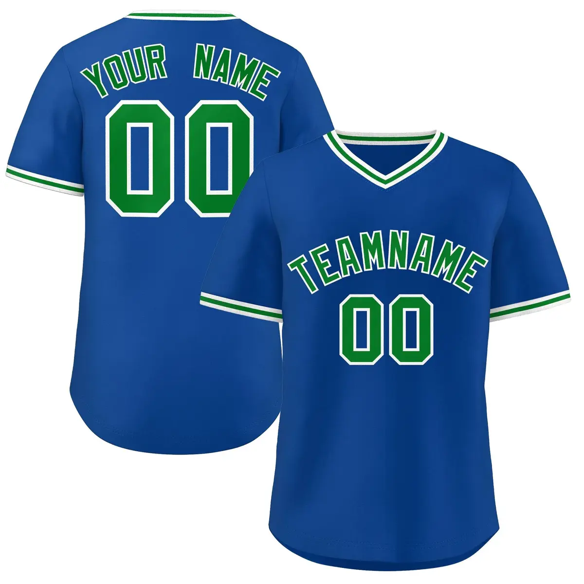 Royal Green Classic Pullover Authentic Baseball Jersey