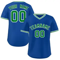 Royal Green Classic Pullover Authentic Baseball Jersey 1