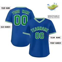 Royal Green Classic Pullover Authentic Baseball Jersey 2