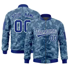 Royal Hawaii Full-Zip Letterman Varsity Bomber Jacket