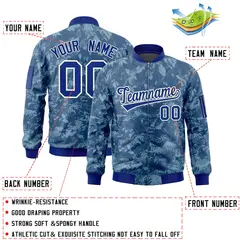 Royal Hawaii Full-Zip Letterman Varsity Bomber Jacket 2