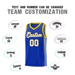 Royal Honeycomb Pattern Basketball Uniform Jersey 4