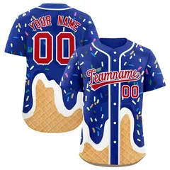 Royal Ice Cream Cone Graffiti Fashion Baseball Jersey