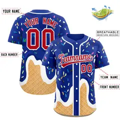Royal Ice Cream Cone Graffiti Fashion Baseball Jersey 2