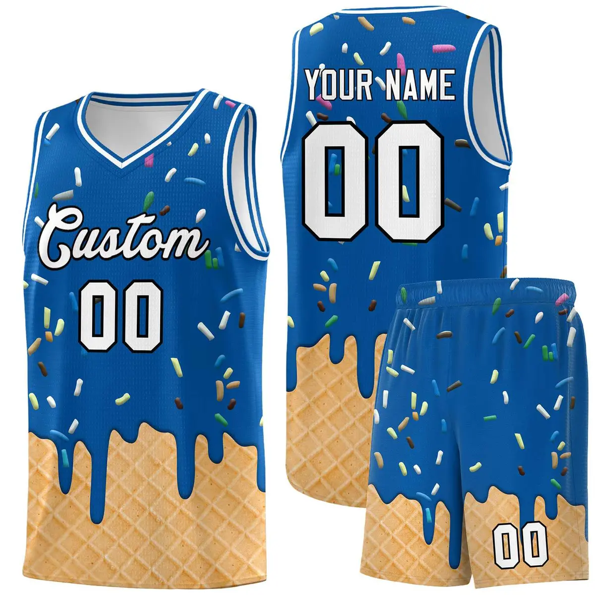Royal Ice Cream Element Pattern Basketball Kits