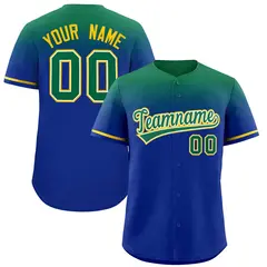 Royal Kelly Green Gradient Authentic Baseball Jersey 1