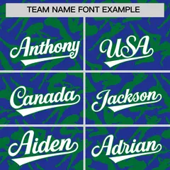 Royal Kelly Green Graffiti Pattern Baseball Jersey 3