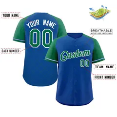 Royal Kelly Green-White Rhombus Authentic Baseball Jersey 2