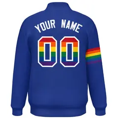 Royal LGBT Rainbow Pride Month Letterman Baseball Jacket 4