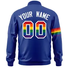 Royal LGBT Rainbow Pride Month Letterman Bomber Jacket 4