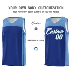 Royal Light Blue Classic Sets Basketball Jersey 3
