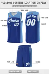 Royal Light Blue Classic Sets Basketball Jersey 5