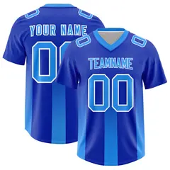 Royal Light Blue Gradient Vertical Stripe Football Jersey 1