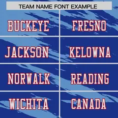 Royal Light Blue Scratch Pattern Authentic Football Jersey 3