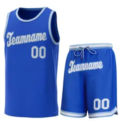 Royal Light Blue-White Classic Sets Basketball Jersey 1