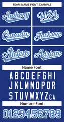 Royal Light Blue-White Classic Style Hockey Jersey 3