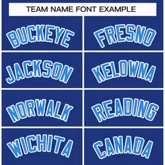 Royal Light Blue-White Classic Style Hockey Jersey 3