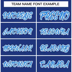Royal Light Blue-White Classic Style Hockey Jersey 3