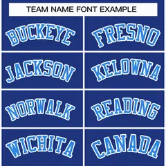 Royal Light Blue-White Classic Style Hockey Jersey 3