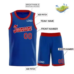 Royal Maroon White Classic Sports Uniform Basketball Jersey 3
