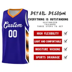 Royal Mosaic Gradient Fashion Basketball Jersey Uniform 2