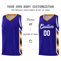 Royal Mosaic Gradient Fashion Basketball Jersey Uniform 3