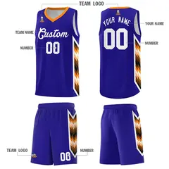 Royal Mosaic Gradient Fashion Basketball Jersey Uniform 5