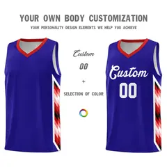 Royal Mosaic Gradient Fashion Basketball Jersey Uniform 3