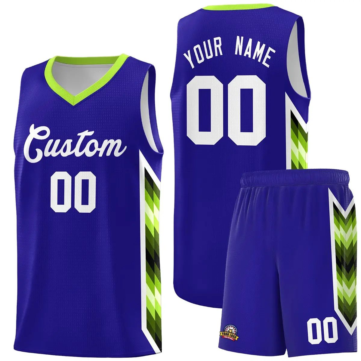 Royal Mosaic Gradient Fashion Basketball Jersey Uniform