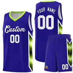 Royal Mosaic Gradient Fashion Basketball Jersey Uniform 1