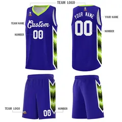 Royal Mosaic Gradient Fashion Basketball Jersey Uniform 5