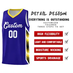 Royal Mosaic Gradient Fashion Basketball Jersey Uniform 2