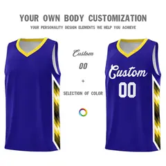 Royal Mosaic Gradient Fashion Basketball Jersey Uniform 3