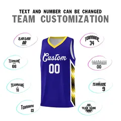Royal Mosaic Gradient Fashion Basketball Jersey Uniform 4
