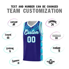 Royal Mosaic Stars Pattern Sports Uniform Basketball Jersey 4
