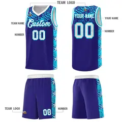 Royal Mosaic Stars Pattern Sports Uniform Basketball Jersey 5