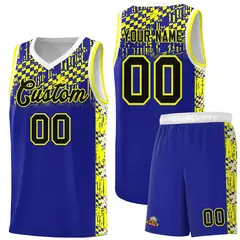 Royal Mosaic Stars Pattern Sports Uniform Basketball Jersey