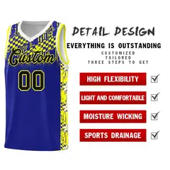 Royal Mosaic Stars Pattern Sports Uniform Basketball Jersey 2