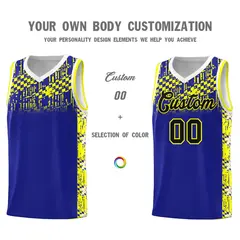 Royal Mosaic Stars Pattern Sports Uniform Basketball Jersey 3