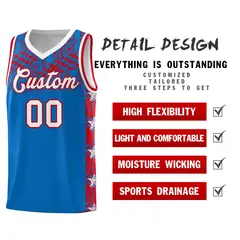 Royal Mosaic Stars Pattern Sports Uniform Basketball Jersey 2
